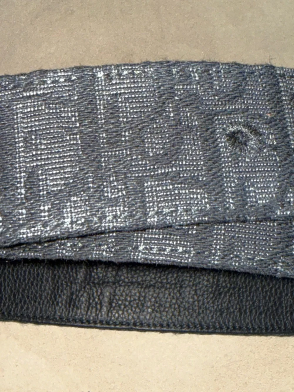 Christian Dior reversible belt with silver CD buckle